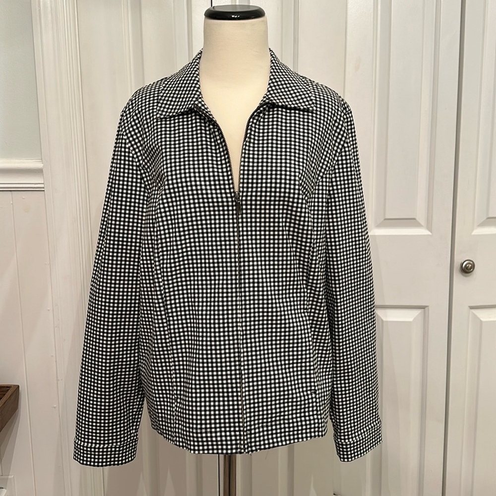 Chico’s Black & White Check Jacket